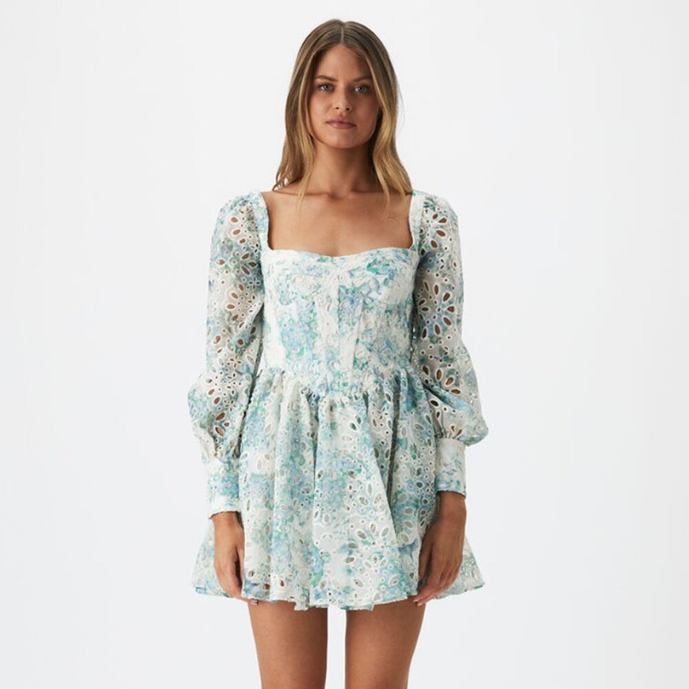 New! Bardot Lila Flounce Dress